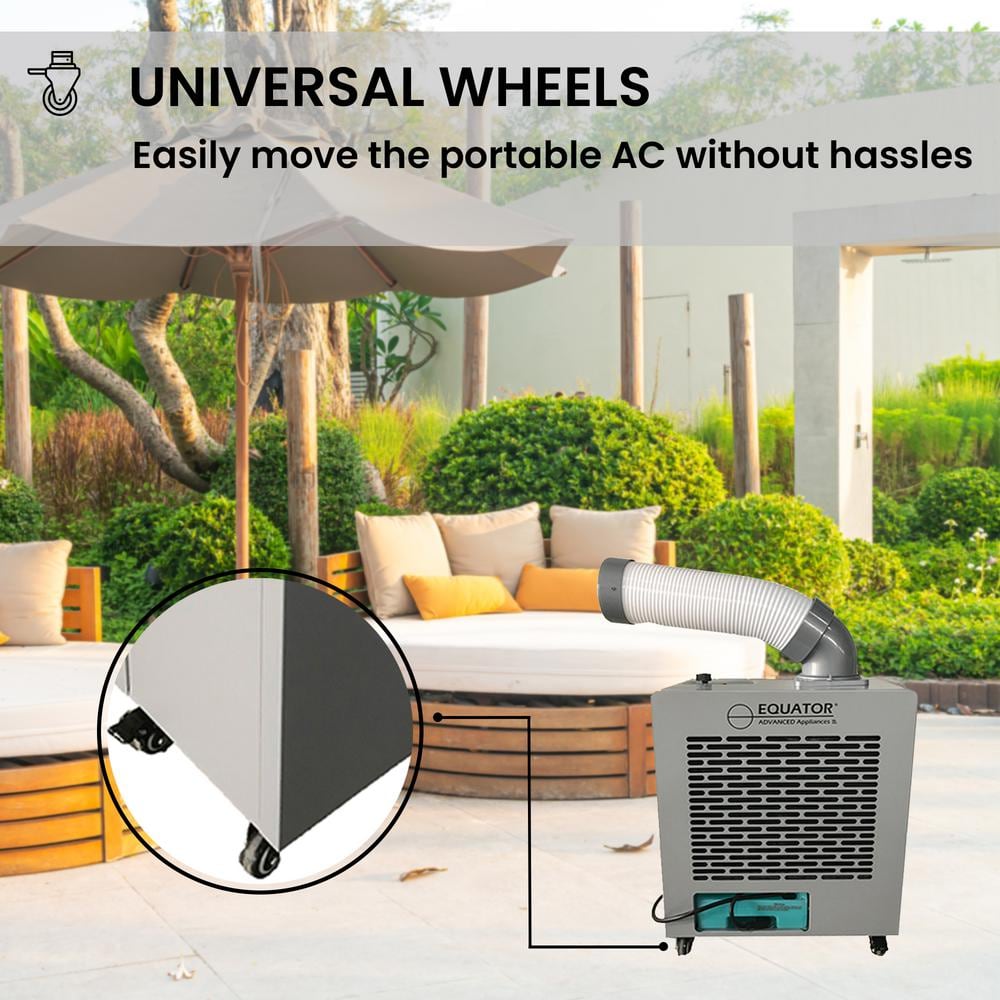 Equator Silver 7000 BTU Outdoor Portable Air Conditioner with Casters