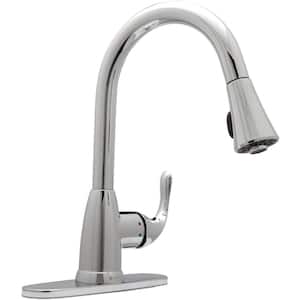 Market Single-Handle Pull-Down Sprayer Kitchen Faucet in Polished Chrome
