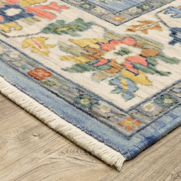 2 X 6 Yellow, Ivory, Gray Oriental Washable Area Rug Runner Rug