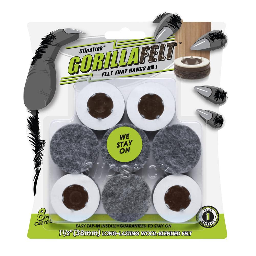 GorillaFelt 1-1/2 in. Tap-In Wool Blended Felt Pads (16-pack) price history on PriceWatchPro