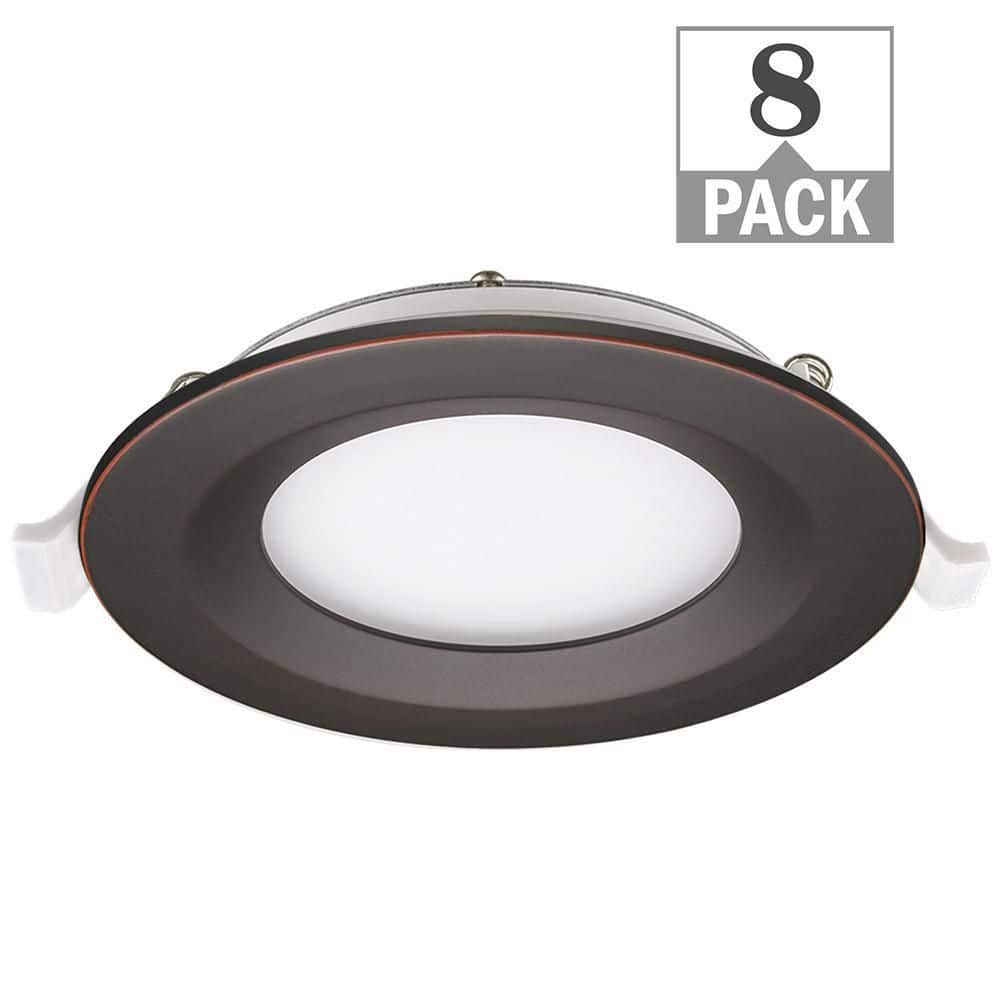 4 in. Adjustable CCT Integrated LED Canless Recessed Light Oil Rubbed Bronz