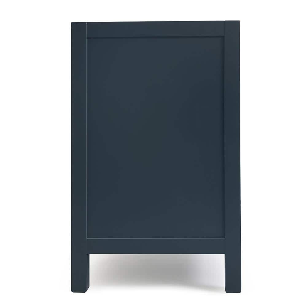 Midnight Blue 36" Freestanding Solid Wood Vanity Cabinet