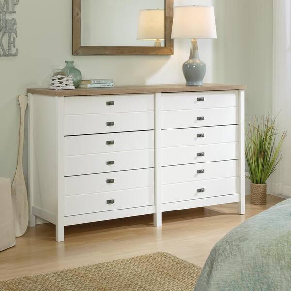 SAUDER Cottage Road 6-Drawer Soft White Dresser