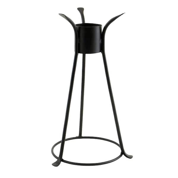 Achla Designs Trestle II Gazing Globe Ball Stand, 13.5 in. Tall, Black Powder Coat Finish