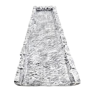 White Slate Stone Rock Cast Aluminum Downspout Gutter 24 in. Splash Block