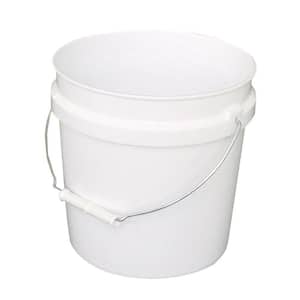 2-Gal. White Plastic Bucket (Pack of 3)