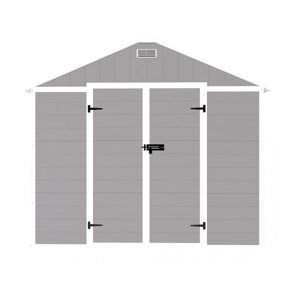 Outdoor 8 ft. Wx 10 ft. D Water,UV proof Resin Shed with High Quality 12 mm