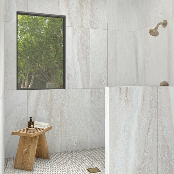 Daltile Lamora Marble Coastal Blue 11 in. x 13 in. Glazed
