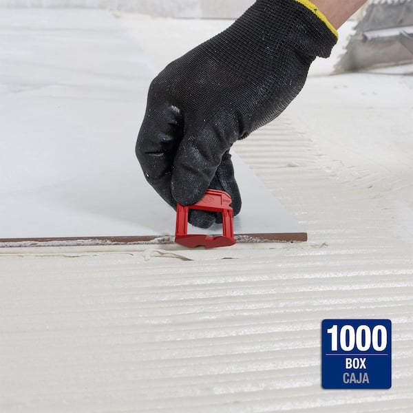 LASH XL Red 1/8 in. W Plastic Clip Tile Leveling System (1,000-Pack)