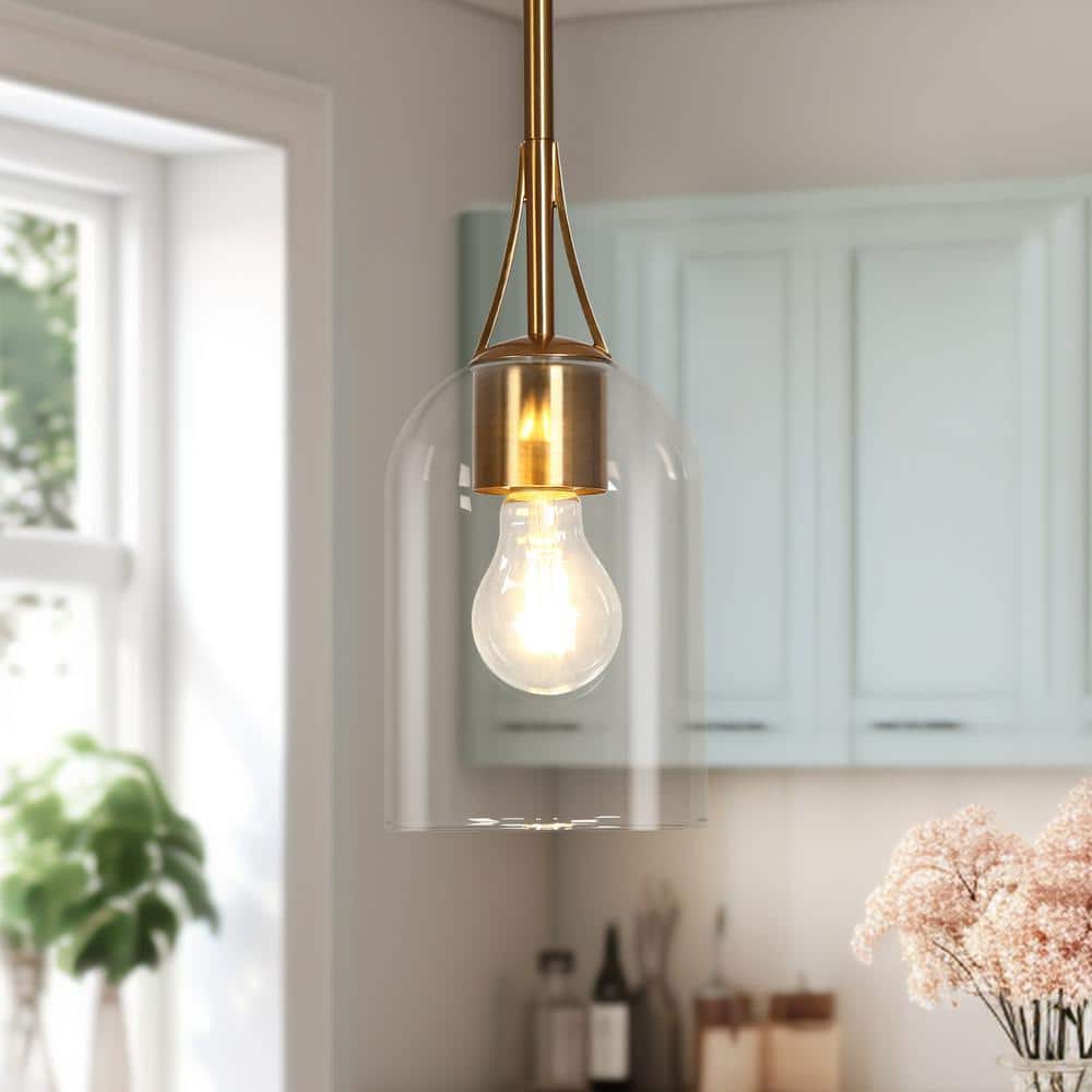 Curated visual reference: Visual Reference: Lnc Brass 1 Light Dome Modern Pendant Light Island Foyer
