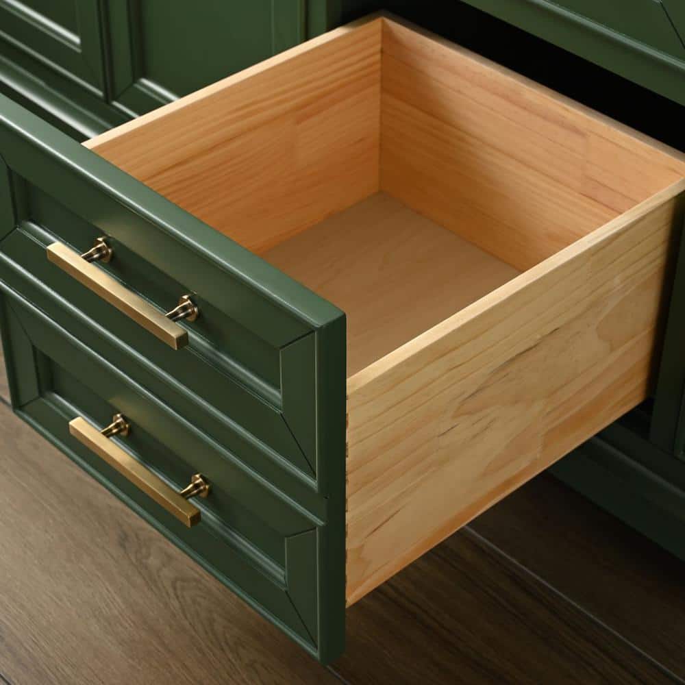 Thompson 48" Evergreen Wood Vanity with Carrara White Top