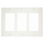 White 3-Gang Decorator/Rocker Wall Plate (1-Pack)