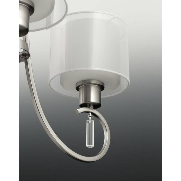 Progress Lighting Invite 9-Light Brushed Nickel Transitional Chandelier
