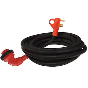 Mighty Cord 90 Degree Detachable 30 Amp Power Cord with Handle - 25 ft., Red