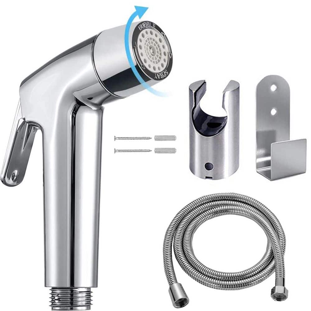 Handheld Bidet Sprayer Attachment with Wall Bracket and Hose Set for Toilet Bathroom Cleaning 3 Set price history on PriceWatchPro
