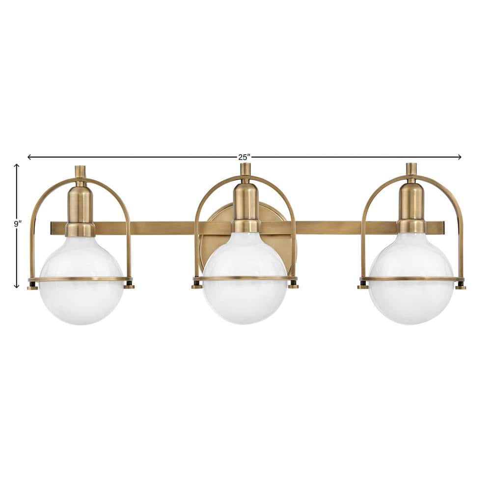 Somerset Heritage Brass 3-Light Dimmable Bath Vanity