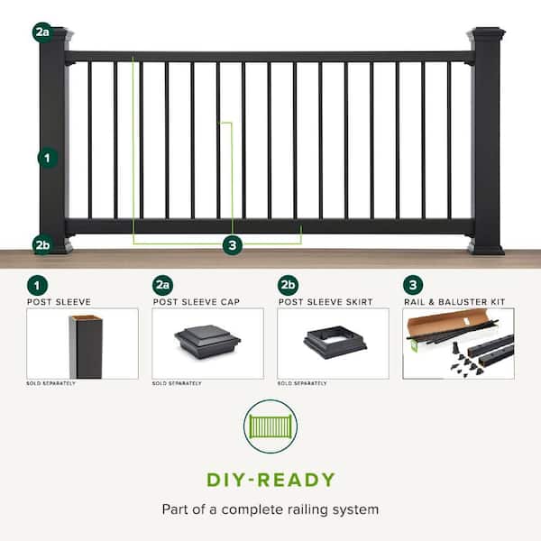 Trex 4 in. x 4 in. Charcoal Black Composite Fence Post Sleeve Skirt