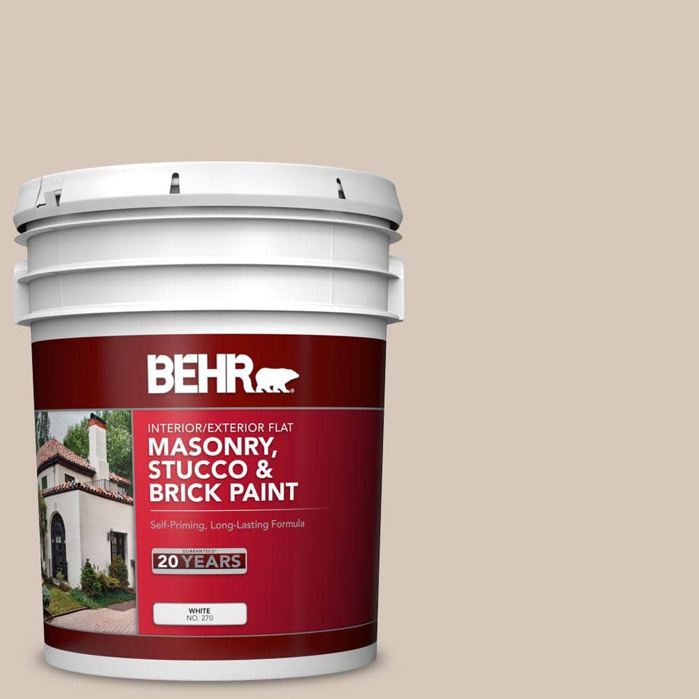 5 gal. #PPU5-12 Almond Wisp Flat Interior/Exterior Masonry, Stucco and Bric