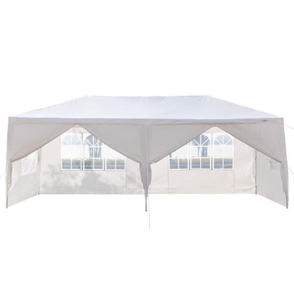 10' 20' 30' White Outdoor Wedding Party Tent Patio Gazebo Canopy with Side Wall 