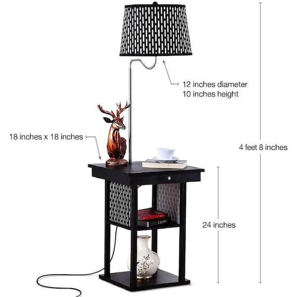 Brightech Madison 56 In Black Narrow, Lamp Height For End Tables
