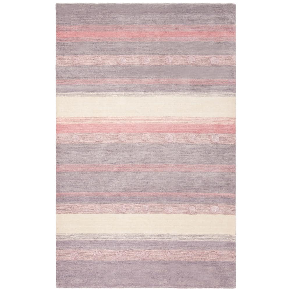Kids Light Purple/Ivory 6 ft. x 9 ft. Polka Dot Area Rug price history on PriceWatchPro