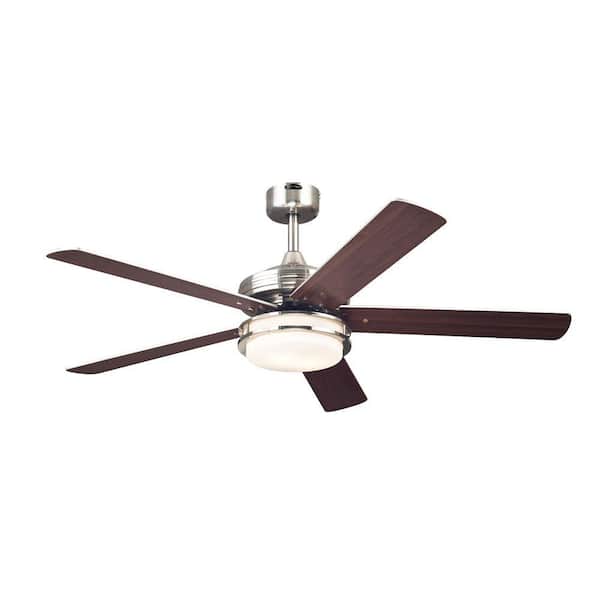 Westinghouse Castle 52 in. Indoor Brushed Nickel Finish Ceiling Fan