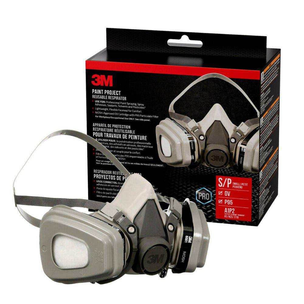 3M OV P95 Paint Project Reusable Respirator, Size Medium 6211PA1A The Home Depot