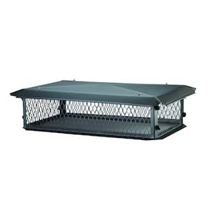 BigTop 10 in. x 10 in. x 8 in. H Chimney Cap in Black Galvanized Steel ...