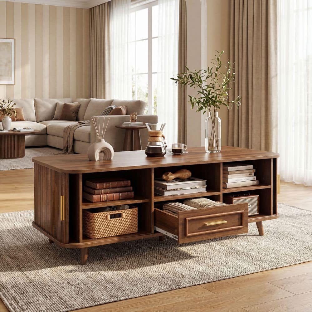 CHRISTOPHER KNIGHT HOME Beck Mid-Century Modern 47.24 in. Walnut