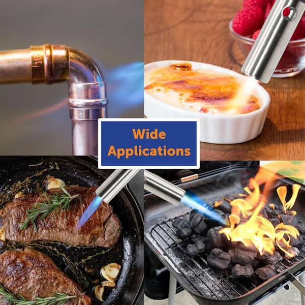 Flame King Grill Gun Propane Torch, Culinary Kitchen Torch for Sous Vide  Cooking, Searing, Professional Cooking, Charcoal - Flame Product