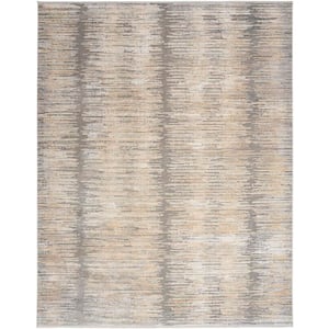 Modern Abstract Grey Gold 8 ft. x 10 ft. Abstract Contemporary Area Rug