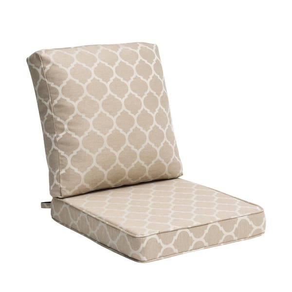 Crestlive Products 22 in. x 21 in. 1-Piece Deep Seat Outdoor Adirondack Chair Cushion Set in Beige Pattern