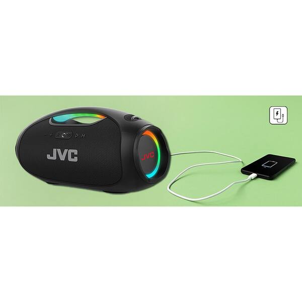 JVC Portable Bluetooth Speaker with LED Lights and Speakerphone in