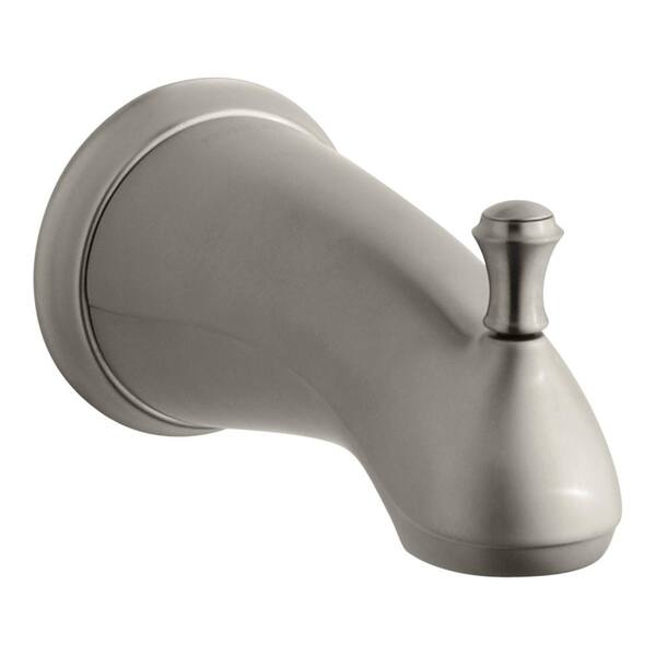 KOHLER Forte Traditional Diverter Bath Spout in Vibrant Brushed Nickel with NPT Connection