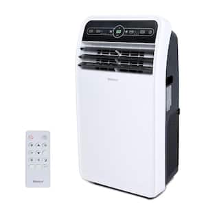 7,800 BTU Portable Air Conditioner Cools 400 Sq. Ft. with Dehumidifier, 3 Fan Speeds and Remote in White