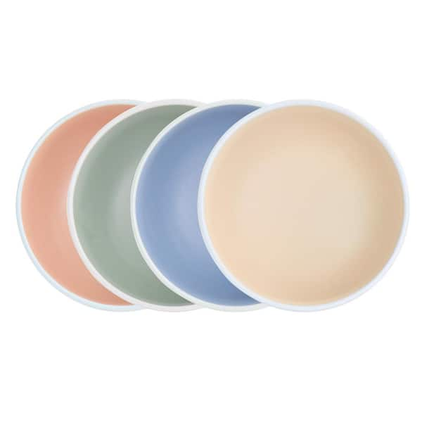 Peanuts 70th Anniversary 23.5 oz. Assorted Colors 4-Piece Stoneware Soup Bowl Set with Vented Lids