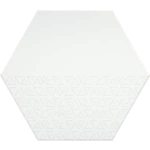 Rhythm White 11.22 in. x 12.95 in. Matte Patterned Look Porcelain Wall Tile (10.752 sq. ft./Case)