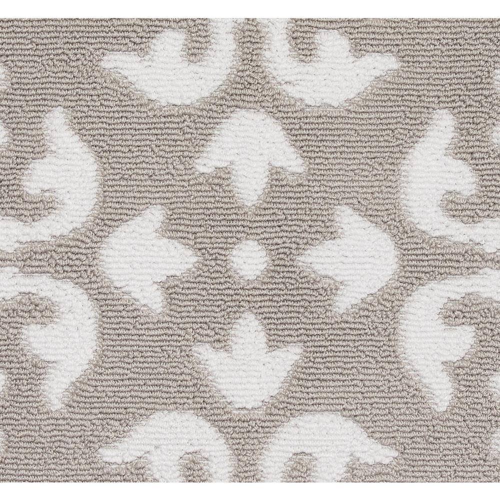 Light Grey & White Geometric Easy-Care Area Rug, 60"x36"