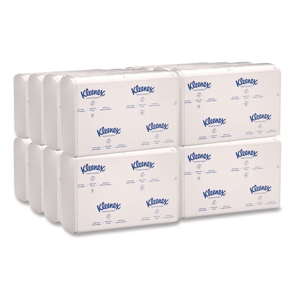 Kleenex Multi-Fold White Paper Towels 9 1/5 x 9 2/5 (150 Sheets per Pack, 16 Packs per Carton)