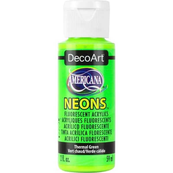 Americana Neon Lights 2 oz. Thermal Green Acrylic Paint DHS5-29 - The Home  Depot