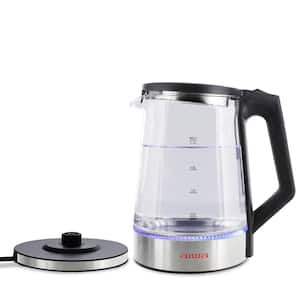 Electric Black Tea Kettle 8.4 Cups with Blue Indicator Lights