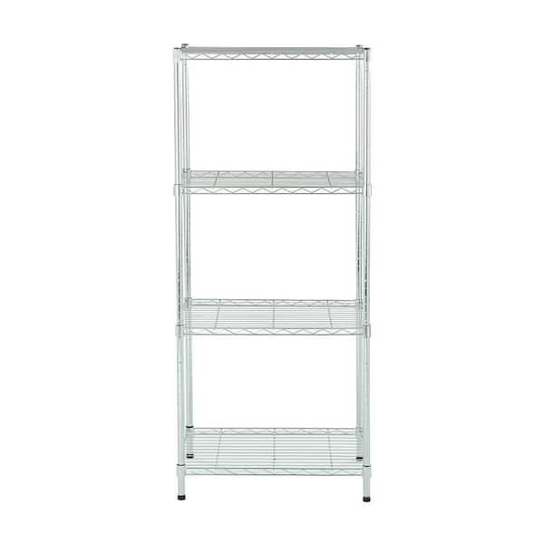 Mzg Chrome 4 Tier Steel Shelving 15 7 In X 23 6 In X 54 4 In   Chrome Freestanding Shelving Units 4060138ofh401sg 64 600 