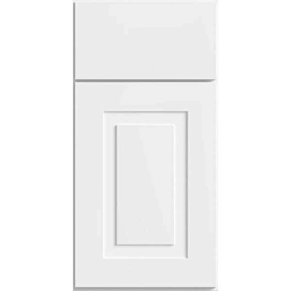 Piedmont 7.5 in. W x 0.75 in. D x 7.5 in. H in Pacific White Cabinet Door Sample