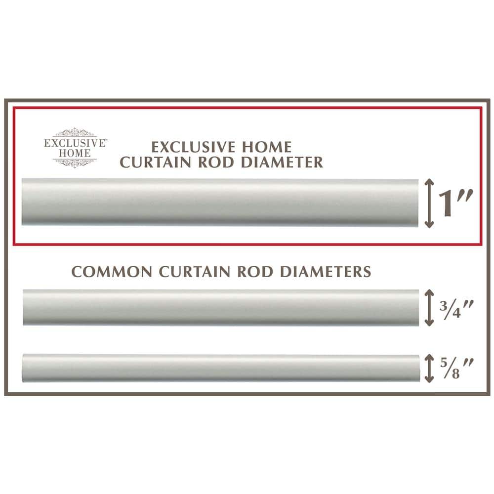 Matte Silver Adjustable Iron Curtain Rod with Wavy Finials