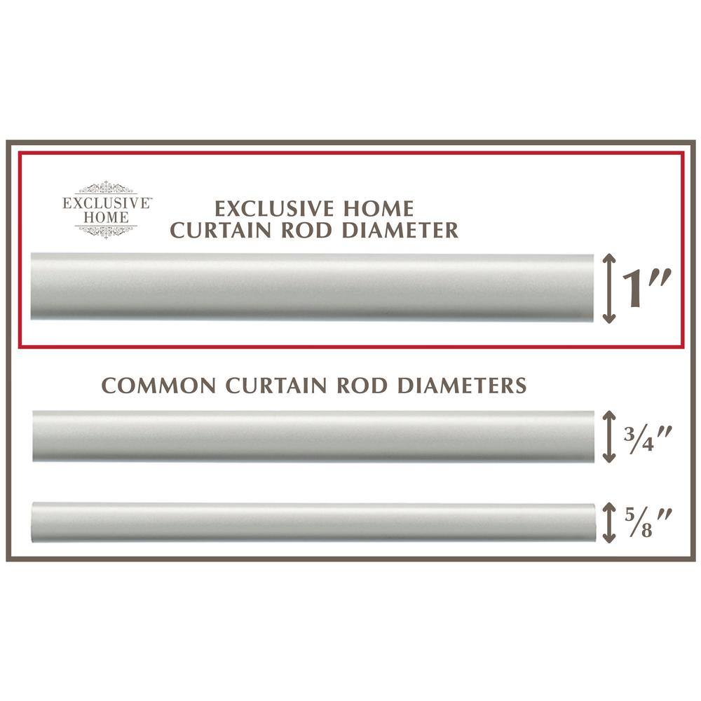 Matte Silver Adjustable Iron Curtain Rod with Finials
