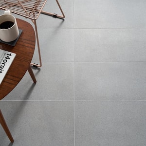SkyTech New York Gray 11.81 in. x 23.62 in. Matte Porcelain Floor and Wall Tile (11.62 sq. ft./Case)