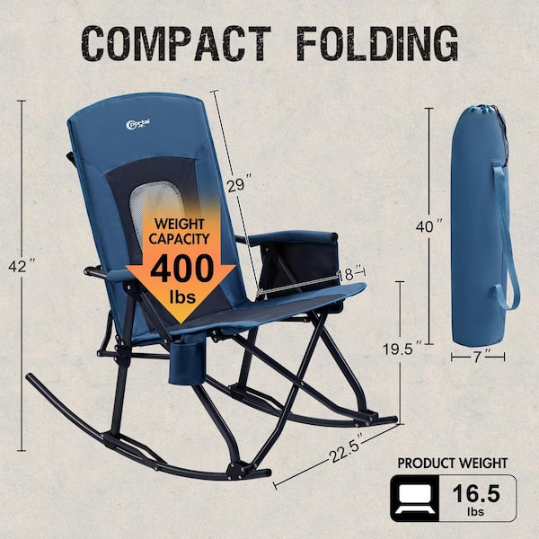 Fashion folding camp chair rocker