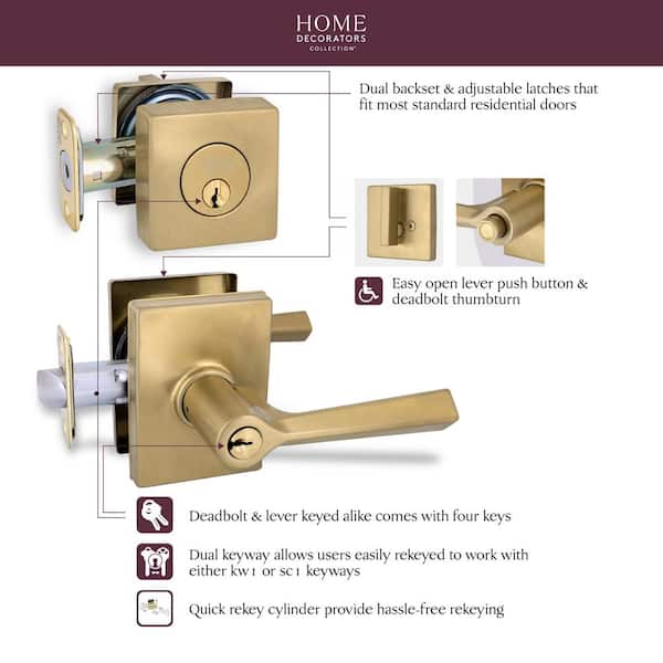 Home Decorators Collection Wilshire Brushed Gold Single