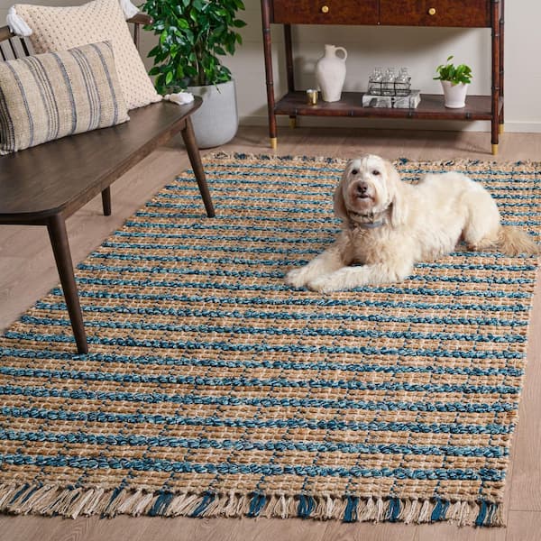 CNBLUE ヨンファ カーペット SAFAVIEH Cape Cod 4 ft. x 6 ft. Turquoise/Natural Plaid Area Rug