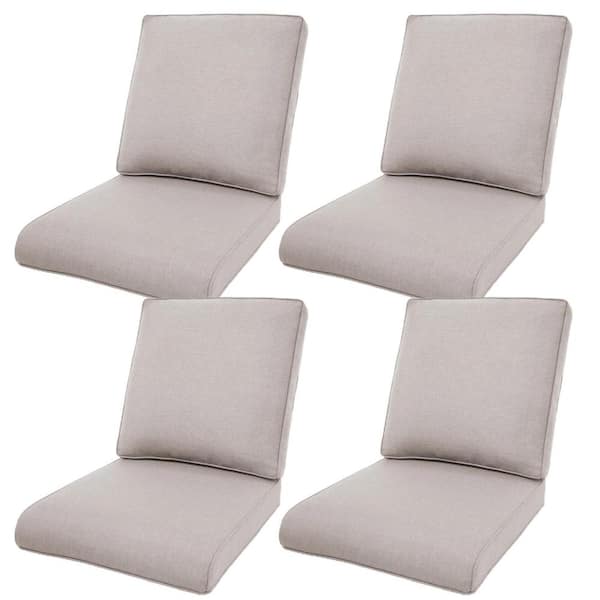 Gymojoy 22 in. x 25 in. 8-Piece Deep Seating Outdoor Lounge Chair Replacement Cushion and Back Pillow in Beige